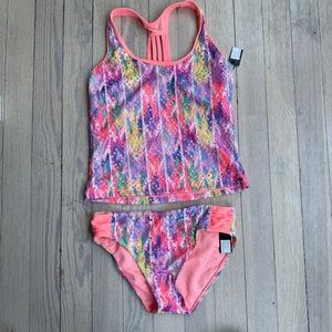 XOXO Girls Crochet Tankini Size 12/14 NEW